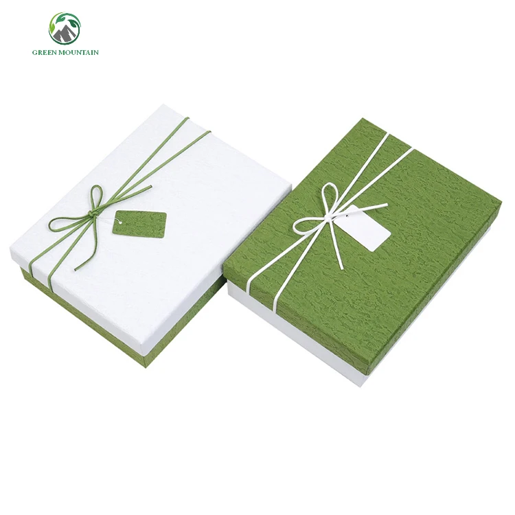 Wholesale wood pulp Recyclable white Cardboard paper box for gift packaging