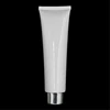 IBELONG Wholesale Presealed Empty White Plastic Cosmetic PE Soft Tube 150ml Cosmetic Hose with Silver Screw Cap