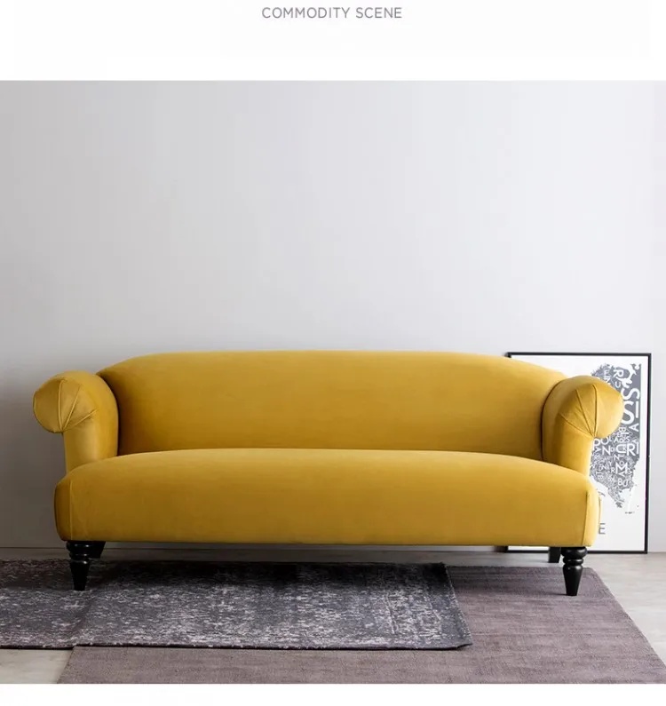 Home Furniture Modern Fabric Sofa  Living Room Furniture,Three Seat American Style Sofa Set Furniture Velvet