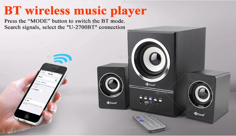 Mini Digital Kisonli USB 2.1 Speaker with FM Radio,Support USB driver TFcard /MP3 audio files with remote control - ANKUX.COM