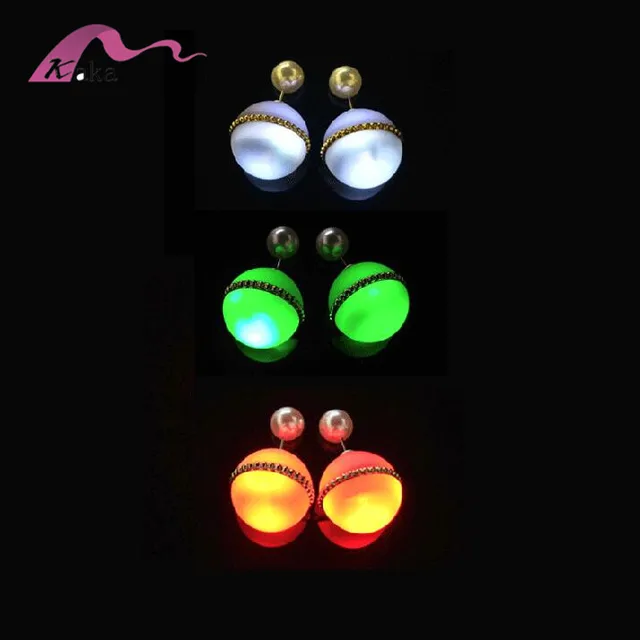 multicolor bright stylish fashion led earrings glowing lighting