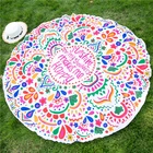 Best quality latest popular promotion custom wholesale stock sportswear colorful round pareo