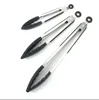 3pcs/ set BBQ Tongs Silicone Kitchen Cooking Salad Serving grill BBQ Tongs Stainless Steel Handle Utensil
