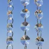 Fashion Home Decoration Clear Acrylic Octagon Mirror Bead Garland Tree Light Hanging Strands