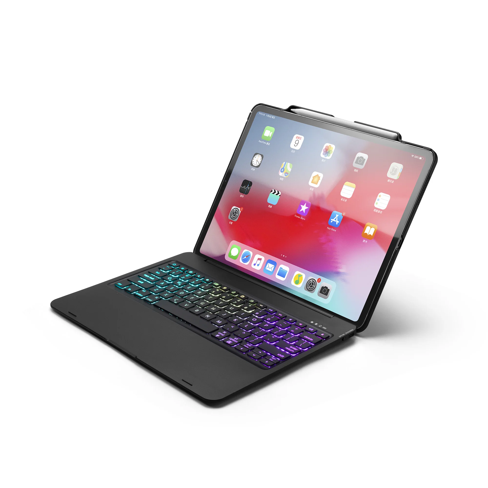RGB Light 2019 ABS wireless for ipad keyboard case Tablet keyboard Case 12.9inch
RGB Light 2019 ABS wireless for ipad keyboard case Tablet keyboard Case 12.9inch