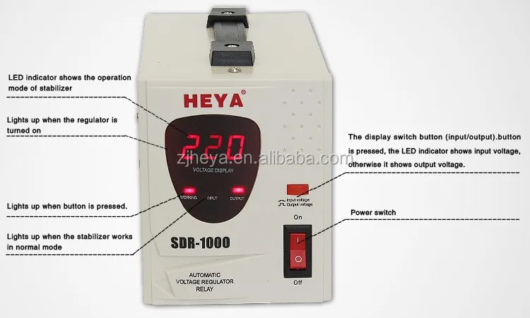 SDR SDR 1000VA 800W Single Phase Relay Control Full AC Automatic Voltage Regulator Stabilizers AVR