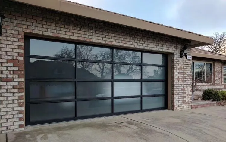 Unique Garage Door Black Frame for Living room