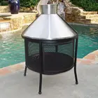 Outdoor Stainless Steel Dome Fireplace