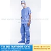 Durable ISO13485 certificated V-collar SMS scrub suitsnurse pp disposable scrub suits for operating theatre wear