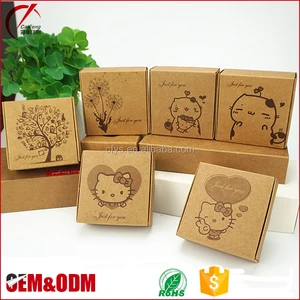 kraft brown/black paper box, small soap packaging shipping boxes