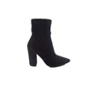 Promotional new women pointed toe sock boots square high heel boots ladies fashion female ankle boot