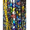 6mm 8mm 10mm 12mm Mixed Color flat evileye beads for jewelry making glass