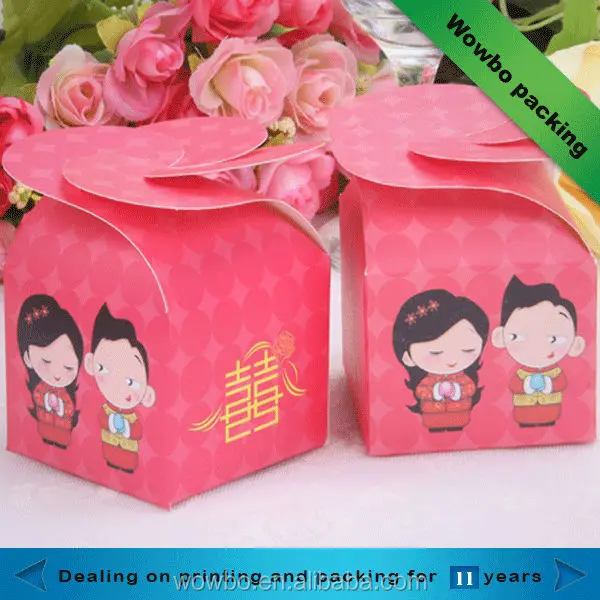 colorful design wedding chocolate candy paper gift box packaging