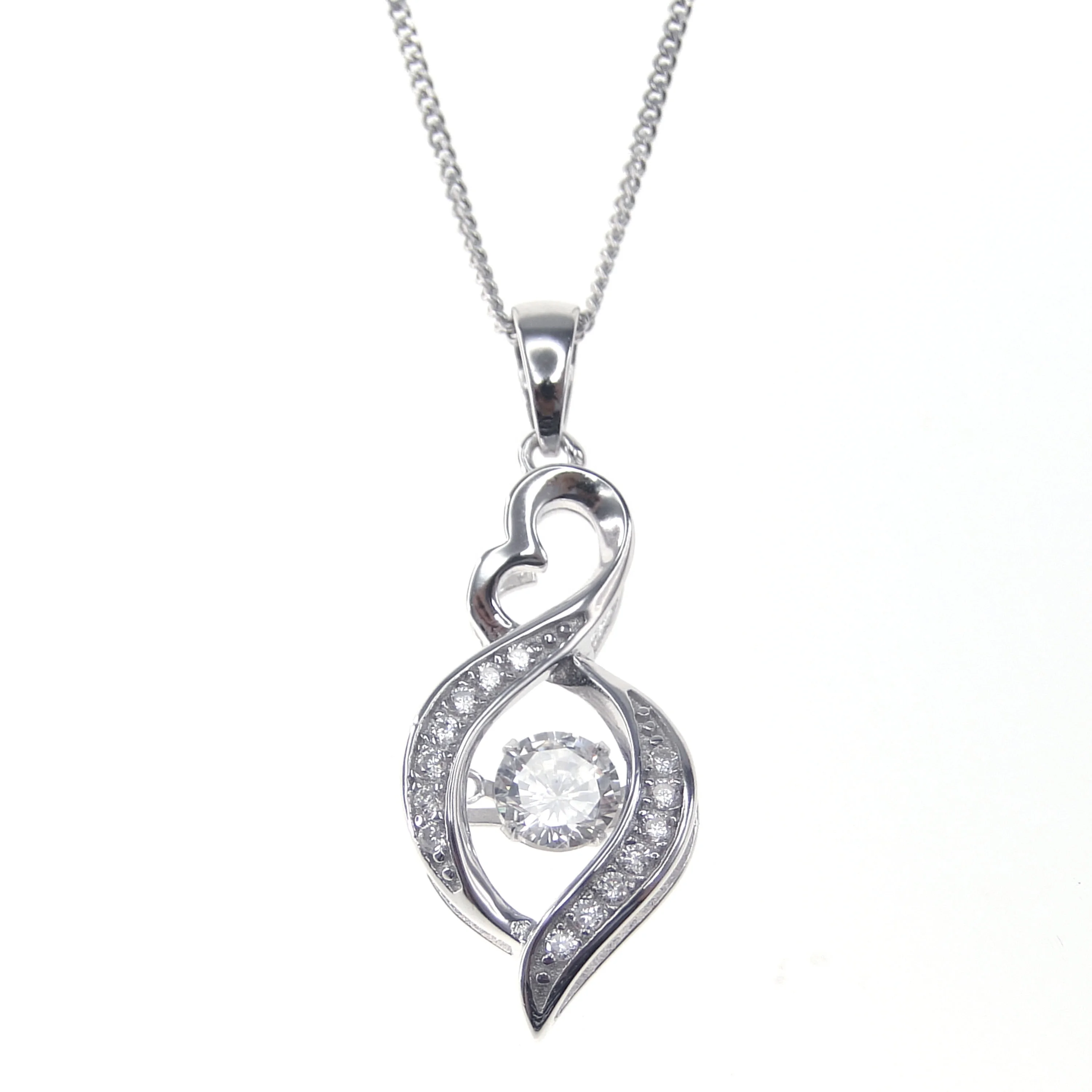 In stock Dancing Diamond Zircon Pendant 925 Sterling Silver Pendant Necklace, White cz
In stock Dancing Diamond Zircon Pendant 925 Sterling Silver Pendant Necklace, White cz