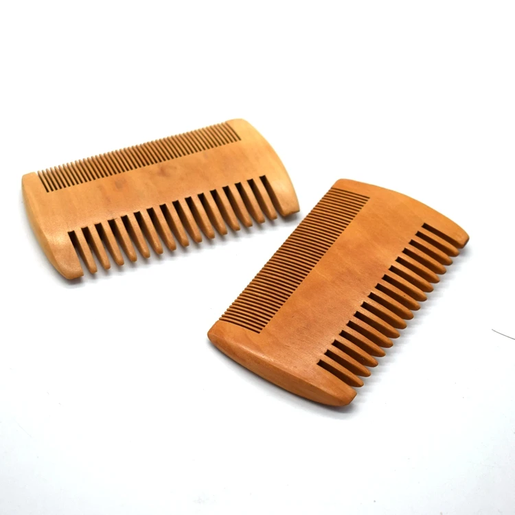 

Amazon hot sale grooming kit private label beard comb for men, Wooden color