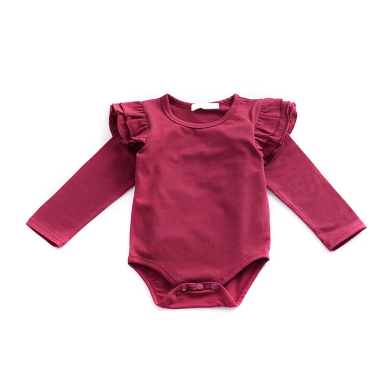 Multicolor cotton girls onesie baby ruffle long sleeve romper
Multicolor cotton girls onesie baby ruffle long sleeve romper