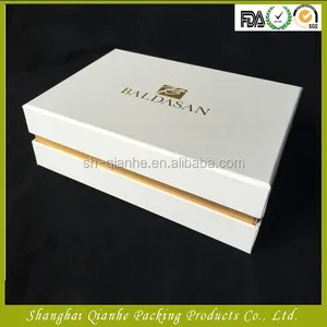 customized paper gift box for gloves packaging with gold foil