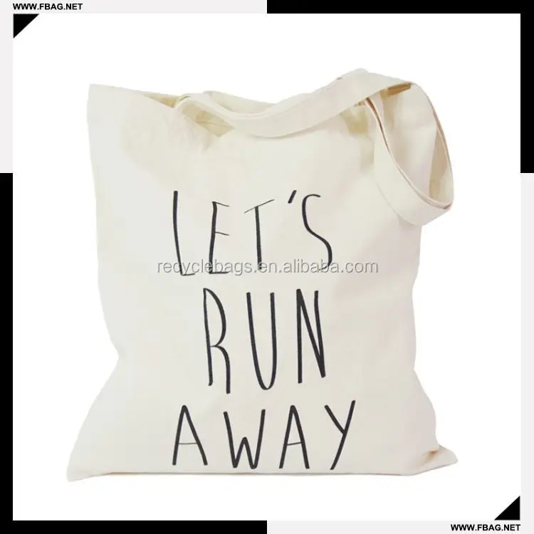 ladies' shopping plain white cotton canvas tote bag