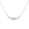 Miss Jewelry Fashion Style CZ Drop 925 Sterling Silver Necklace