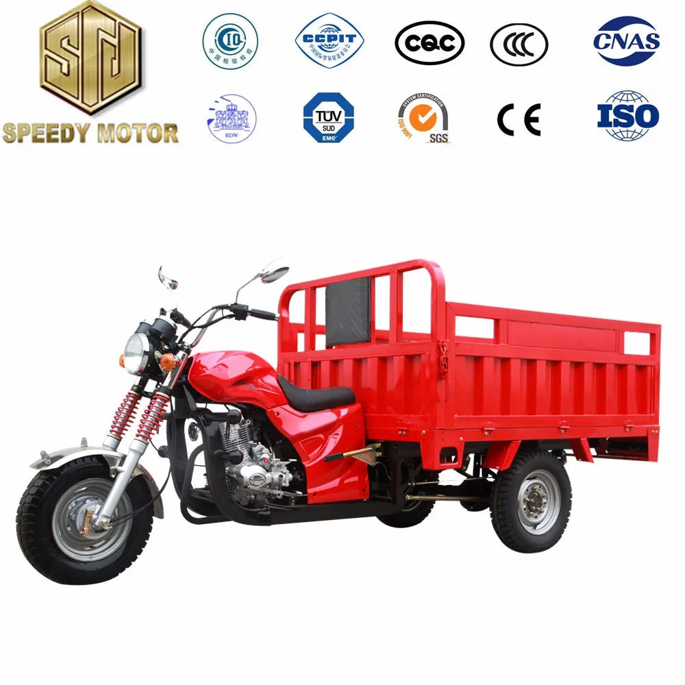 White Motor Tricycle use for Cargo with Boosting Rear Axle