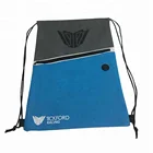 Black Eco-friendly Nylon Drawstring bag,Soft Cinch Backpack Bag With Custom Logo