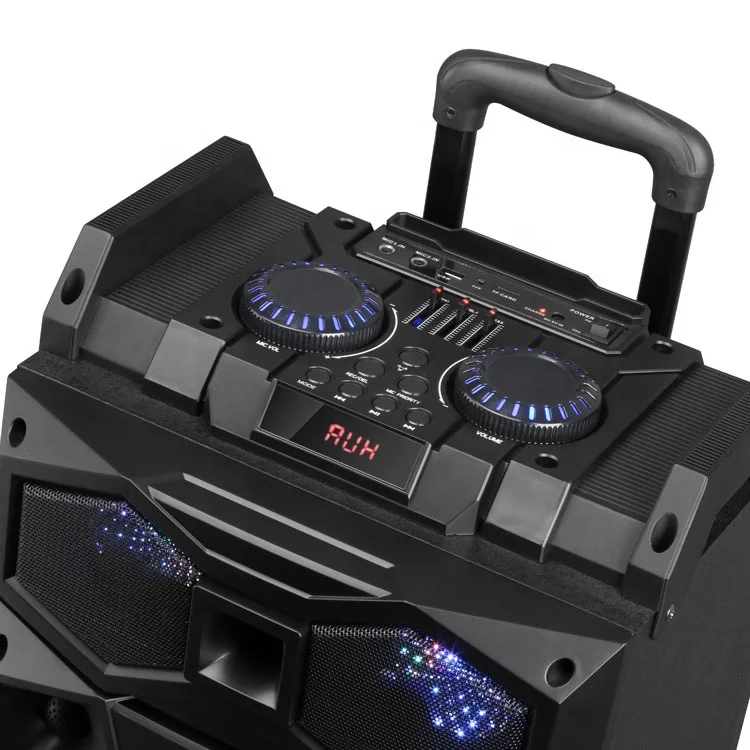 12inch Fashionable Waterproof Party Portable Rechargeable Blue tooth DJ Speaker Trolley portable speaker with wired microphone - ANKUX.COM