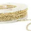Wholesale 33 FT Gold Plated Solid Brass chain roll jewelry chain for Jewelry Making