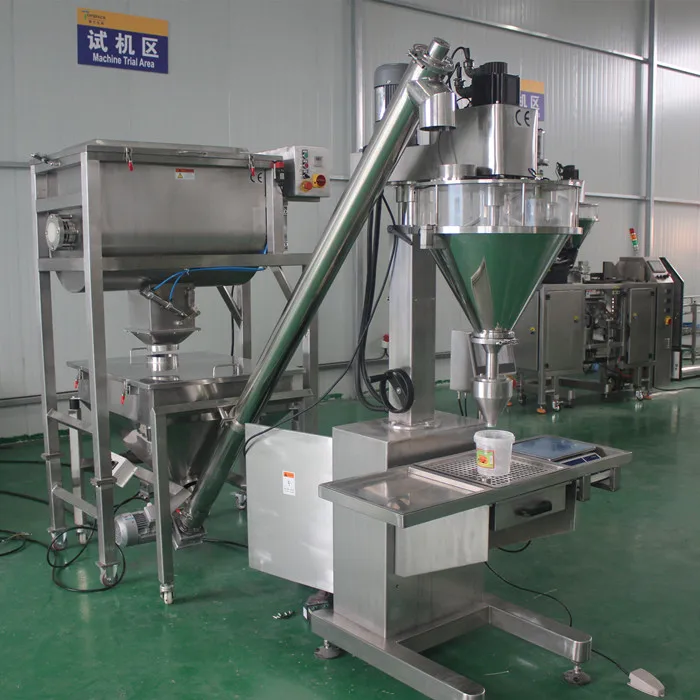 screw conveyor contact mixer and auger filler