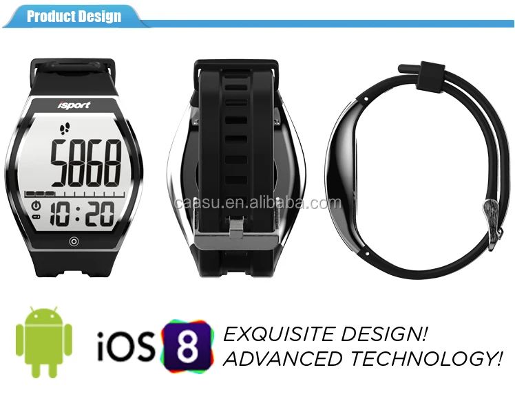 New Stylish Rechargeable Bluetooth E-ink Display Fitness watch