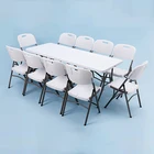 Wholesale New Design Top Quality Rectangular Foldable Folding Picnic Table Outdoor White Portable Folding Table