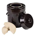 Pot Ceramic Fermentation Crock Pot With Weights With Lid