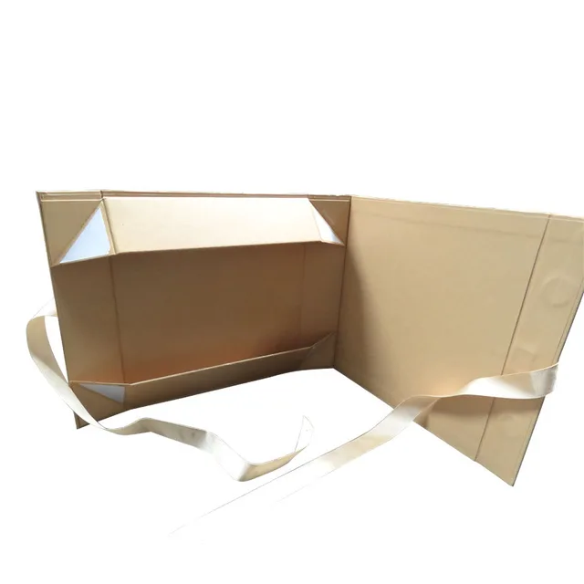 cardboard paper luxury golden packaging rigid gift box folding