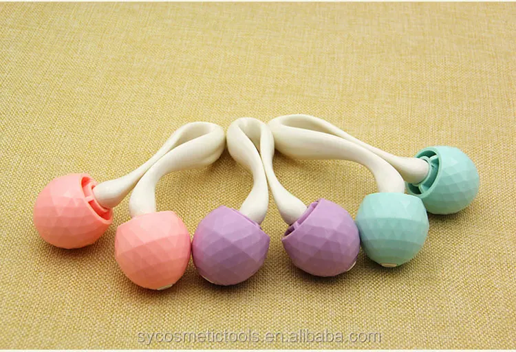 High quality slimming facial massager ball shape plastic face massage roller