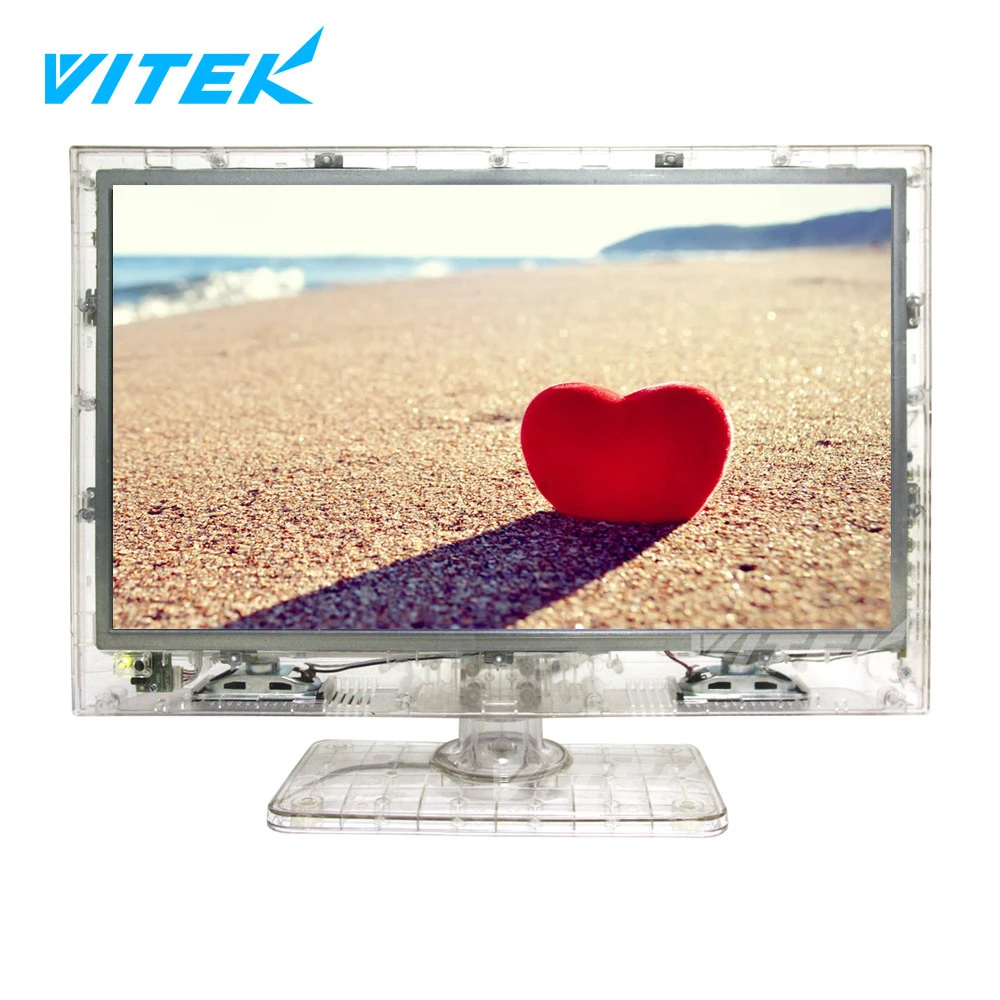 Vitek Best Selling 15.6" Clear LCD LED TV for Prison Jail, Transparent 15.6inch LCD LED Prison TV; 15.6 Special for Jail TV