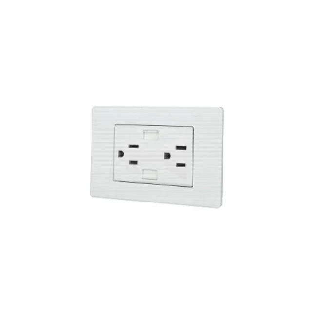 American US USB wall socket 2 gang electrical outlet with 2 USB ports