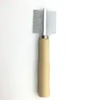 Low Price Fine Teeth Metal Big Dog Pet Animal Lice Nit Louse Flea Grooming Removal Comb Brush Remover With Wooden Handle