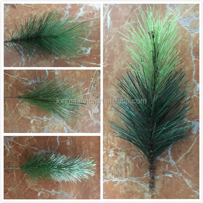 pine needles used for making artifical christmas tree (pet/pvc