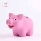 PU Foam Pink Pig Customized Shape Stress Reliever Ball