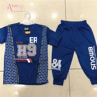 

1.99 dollar BT075 mix color 5 - 12 years old boy t shirt and pants set kids sports wear, boy's clothing sets, boy sport clothes