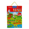 wholesale children preschool educational sticker toy fabric wall chart numbers for kids
