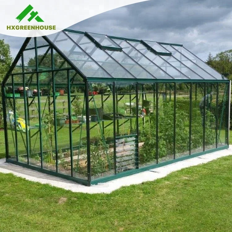 New Design Customization Planting Vegetables Big Area Glass Greenhouse Winter Garden Room House