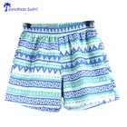 Hot sale printed striped with rope quick dry custom men swimsuit swim board shorts