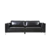 Customized high quality fashionable european retro brown black leather sofa