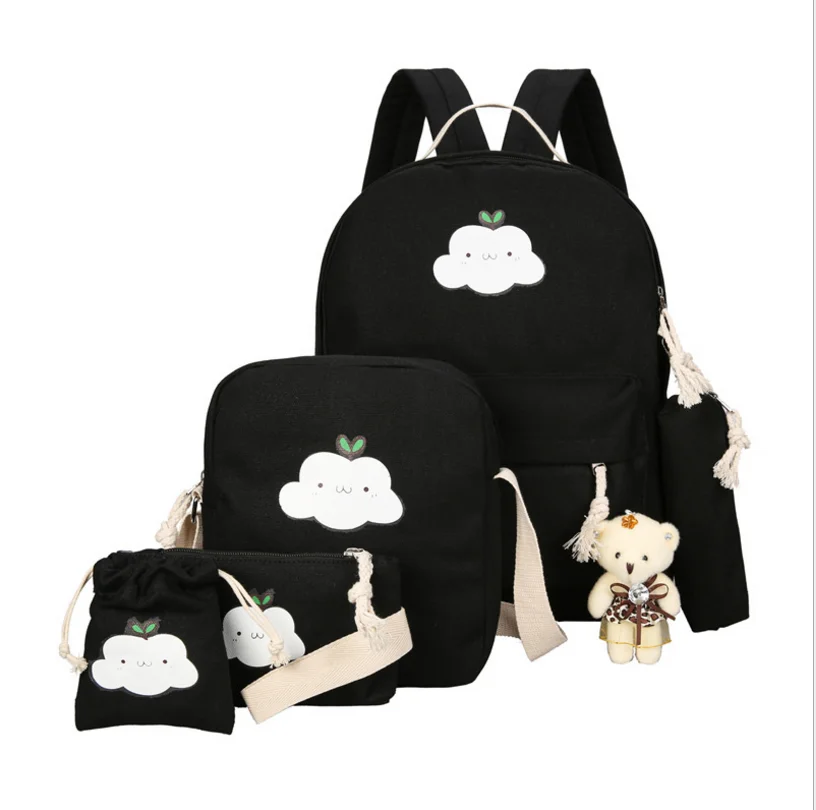 6pcs/Set Backpack Women Canvas laptop Travel Bookbags Teenage Girls School Bags, As pictures
6pcs/Set Backpack Women Canvas laptop Travel Bookbags Teenage Girls School Bags, As pictures