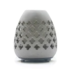 Newest Delicate Flower Hollow Grey Cement Essential Oil Diffuser Aroma Diffuser