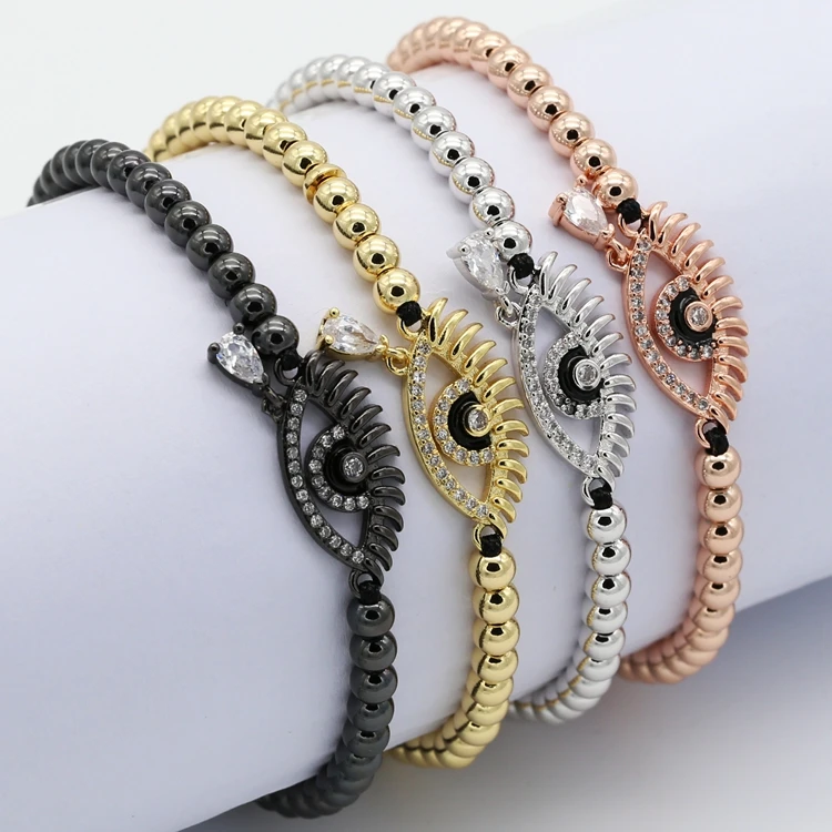 wholesale copper ladies gold plated new design turkish eye evil bracelet women jewelry, Gold, silver, rose gold and black
wholesale copper ladies gold plated new design turkish eye evil bracelet women jewelry, Gold, silver, rose gold and black