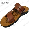 DJJ, summer new arrival brown men's casual slip-on sandals excellent PU material outdoor beach shoes HSW054