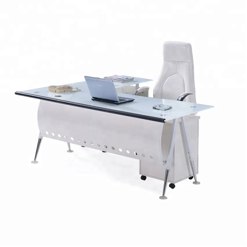 Chinese Exports Bent Glass Office Table Computer Table Laptop