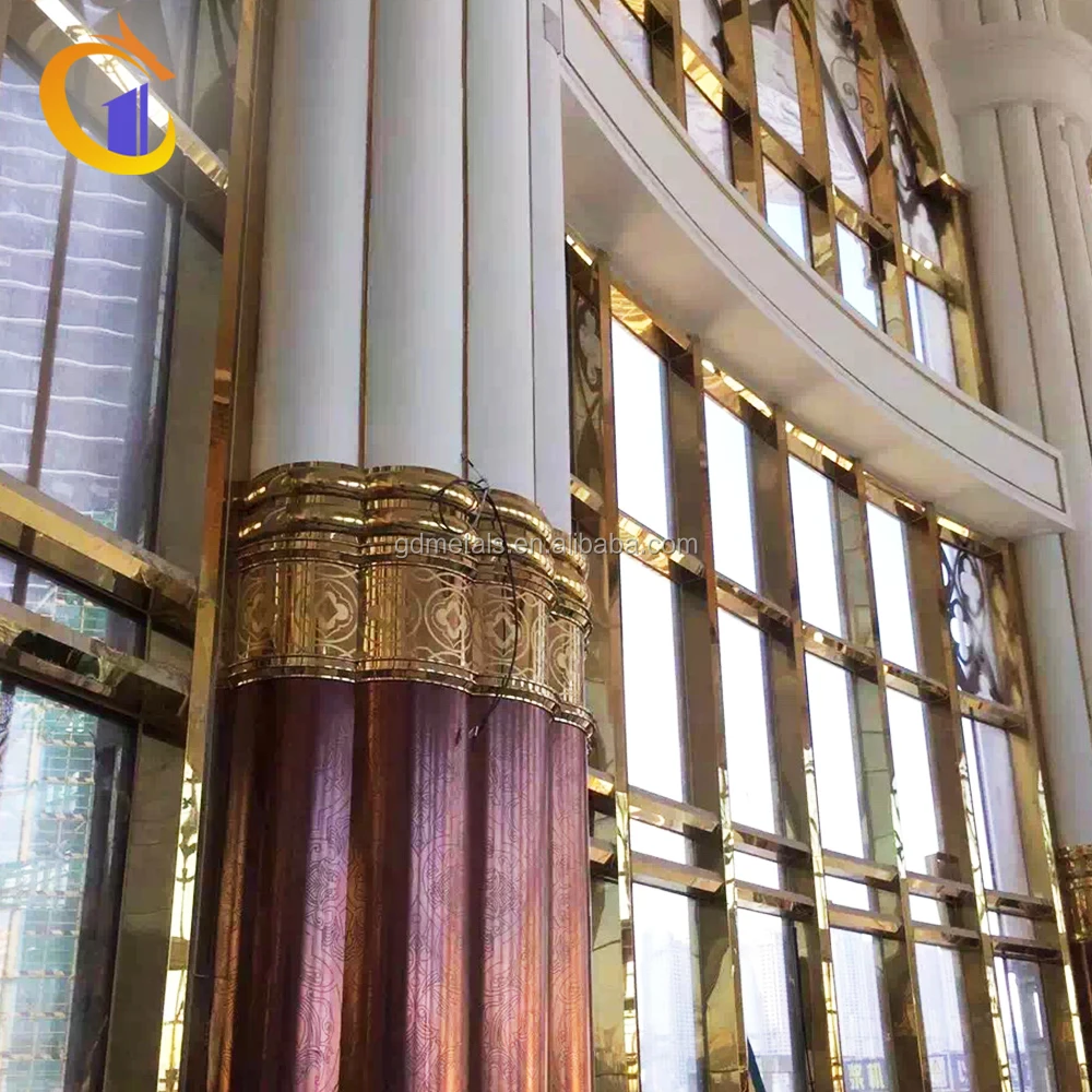 Hotel Stainless Steel Sheet Precast Interior Roman Decorative