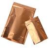 Resealable Golden Print laminated Aluminum Foil Packaging Ziplock Bags Stand up Pouch for Food